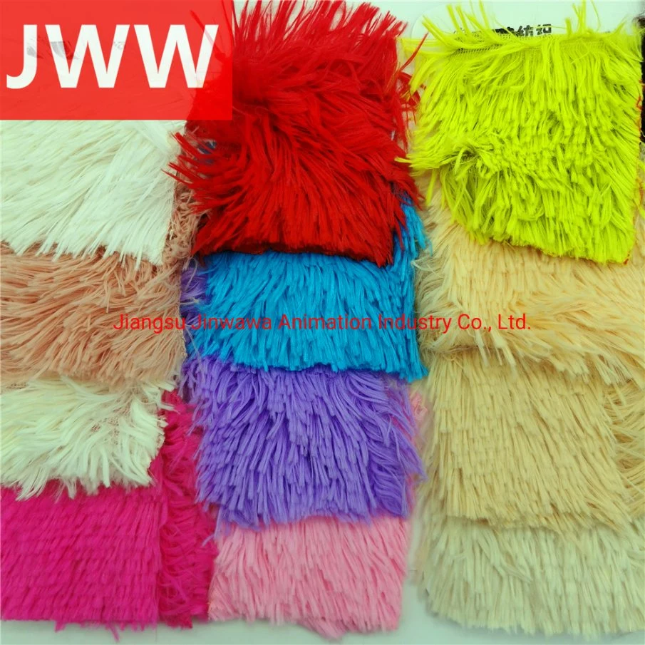Polyester 40mm PV Plush Toy Fabric