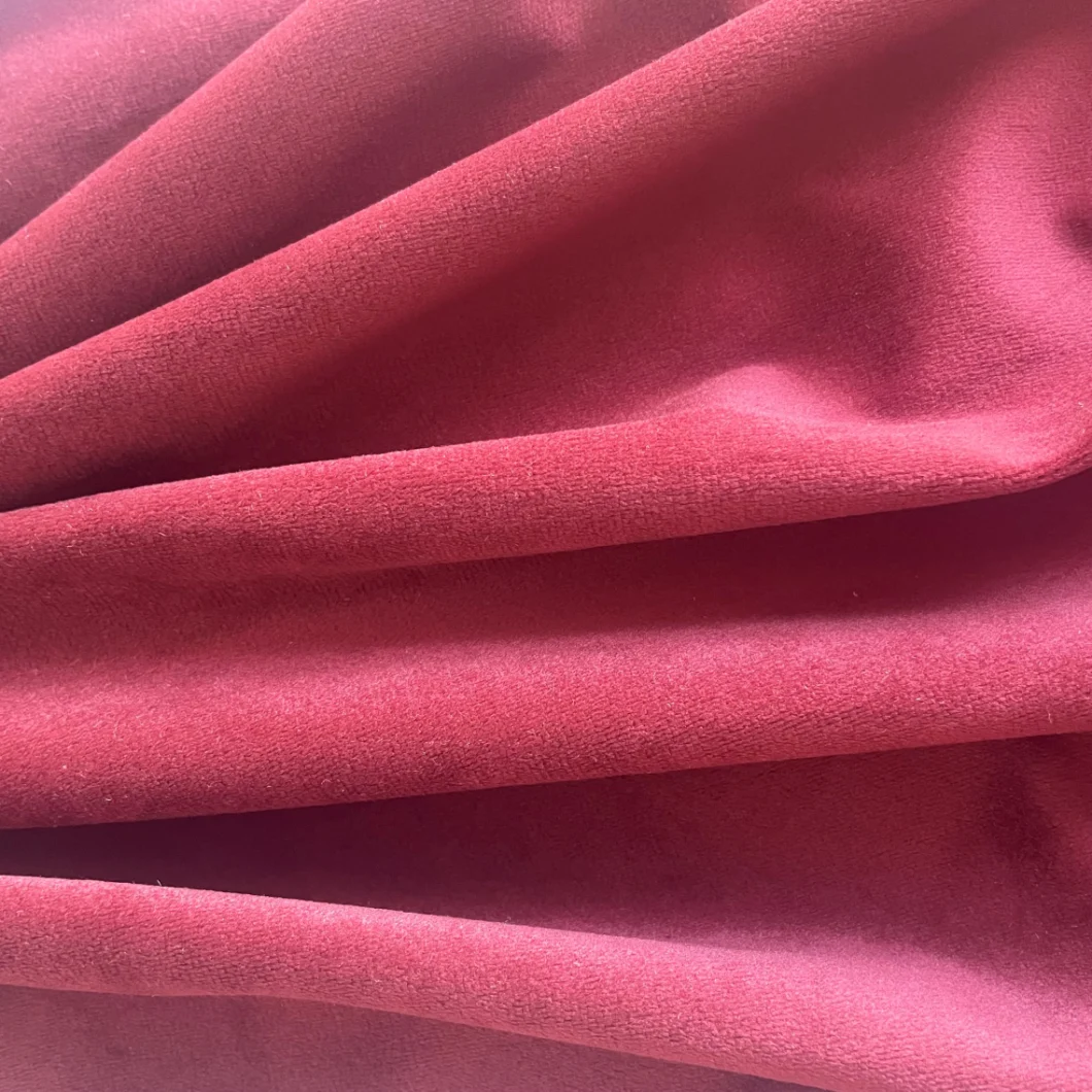 Competitive Knitting Velvet Furniture Fabric Upholstery Cloth Sofa Material Holland Velvet (WH030)