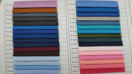 Einfarbiger, schlicht gefärbter Textilstoff 45s 110*76 Tc für Shirt Man